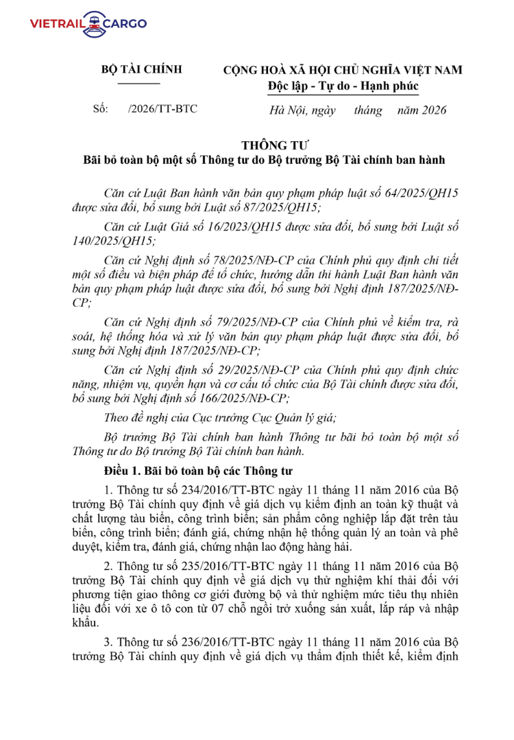 Thông Tư Kiểm Định Phương Tiện Được Đề Xuất Bãi Bỏ