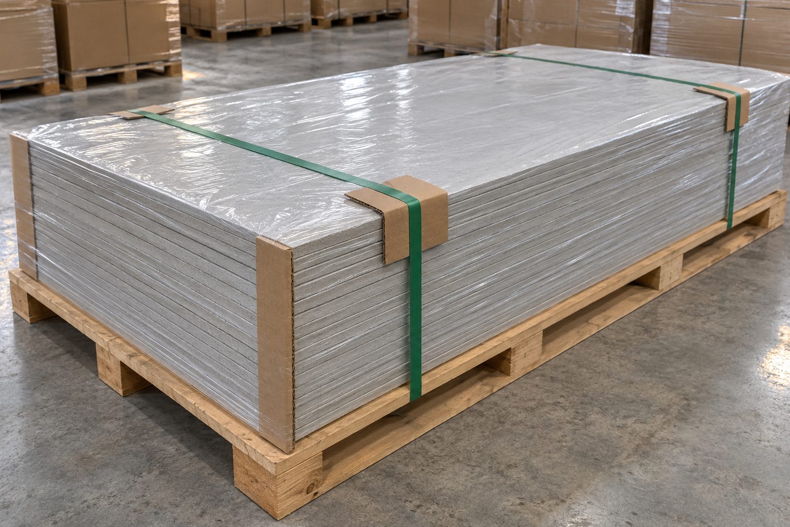 Chuẩn bị kiện hàng trước khi vận chuyển tấm xi măng sợi Chuẩn bị kiện hàng trước khi vận chuyển tấm xi măng sợi