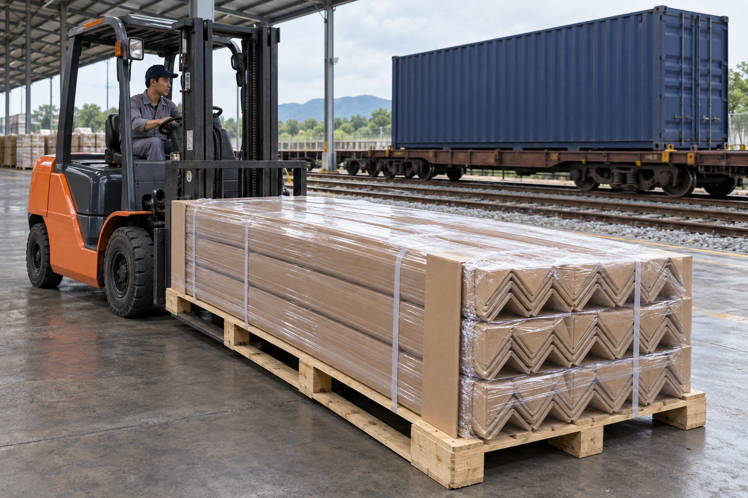 Đóng bó nẹp giấy để giữ hình dạng sản phẩm