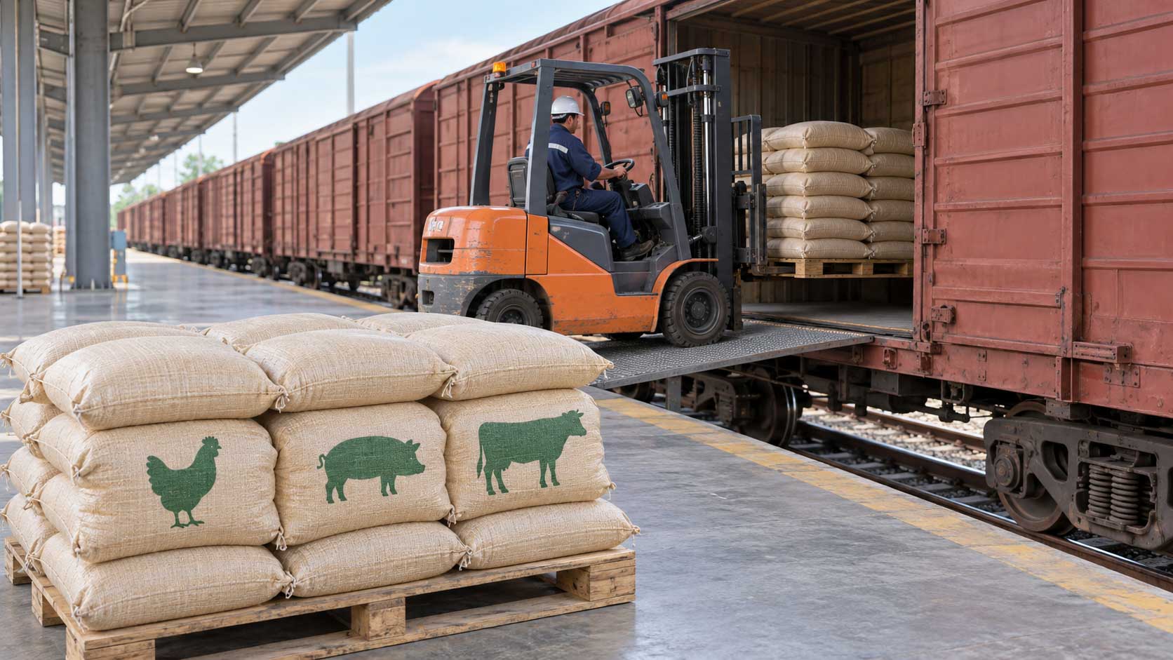 Vận chuyển thức ăn chăn nuôi từ Hải Phòng đi Đà Nẵng bằng đường sắt