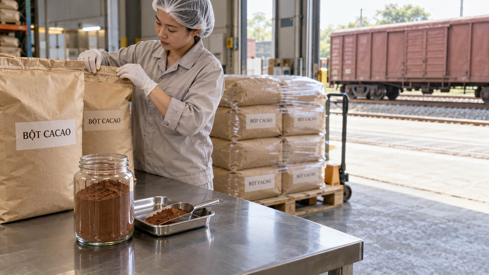 Vận chuyển bột cacao Đồng Nai – Hà Nội bằng đường sắt an toàn, tiết kiệm Vận chuyển bột cacao Đồng Nai – Hà Nội bằng đường sắt an toàn, tiết kiệm
