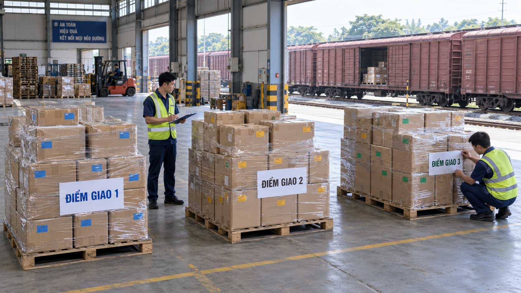 Những lưu ý khi gửi hàng nhiều điểm giao bằng đường sắt